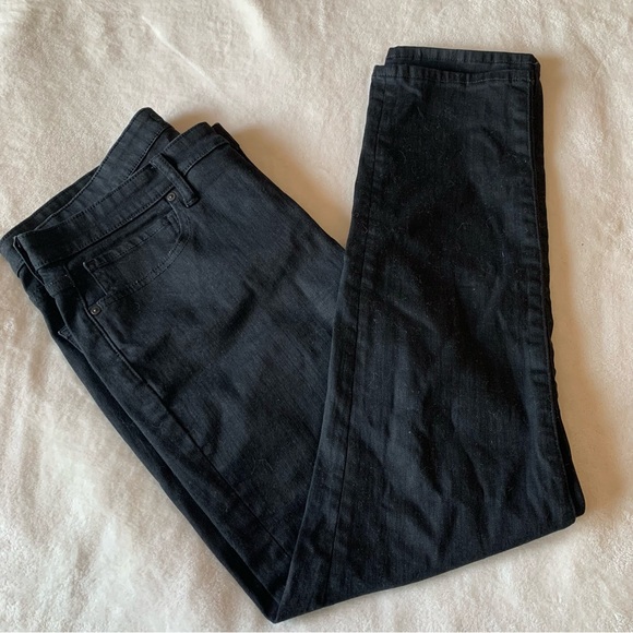 Uniqlo Men’s Black Straight Jeans Waist Sz 34 - Picture 1 of 6